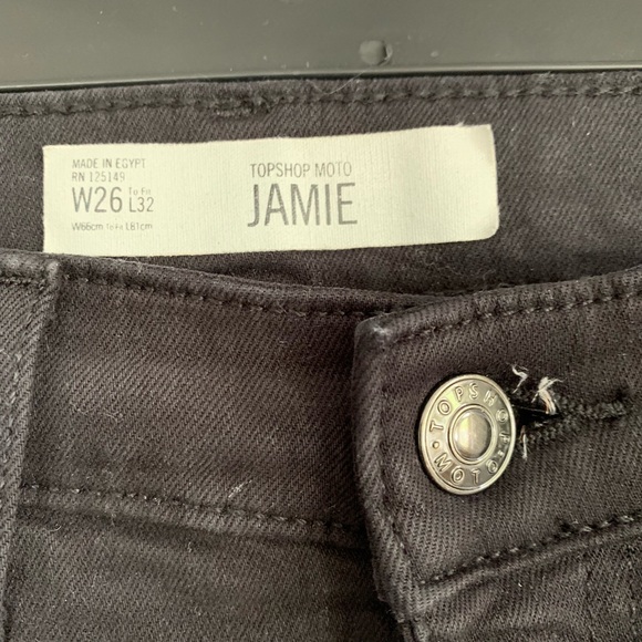 Topshop Jamie High Waist Black Jeans - Picture 5 of 8